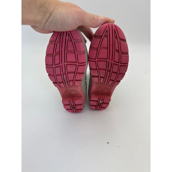 Joules Wellies Women's Size 7 Floral Mid-Calf Rubber Rain Boots Gray/Pink - Picture 6 of 7